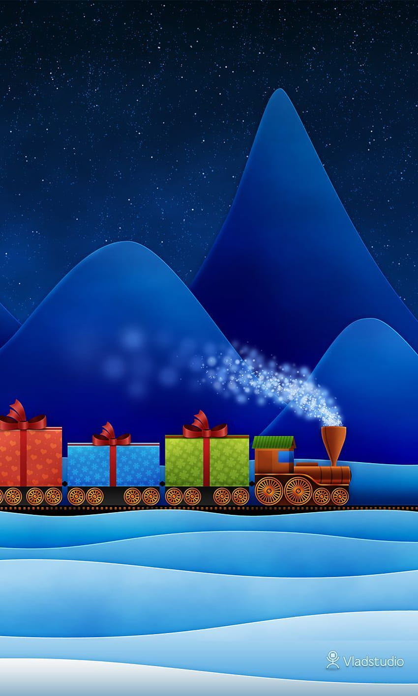Christmas Train · · Vladstudio. Lovely Winter HD phone wallpaper
