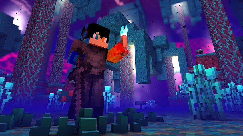 Do a minecraft wallpaper with your skin by Jddu46