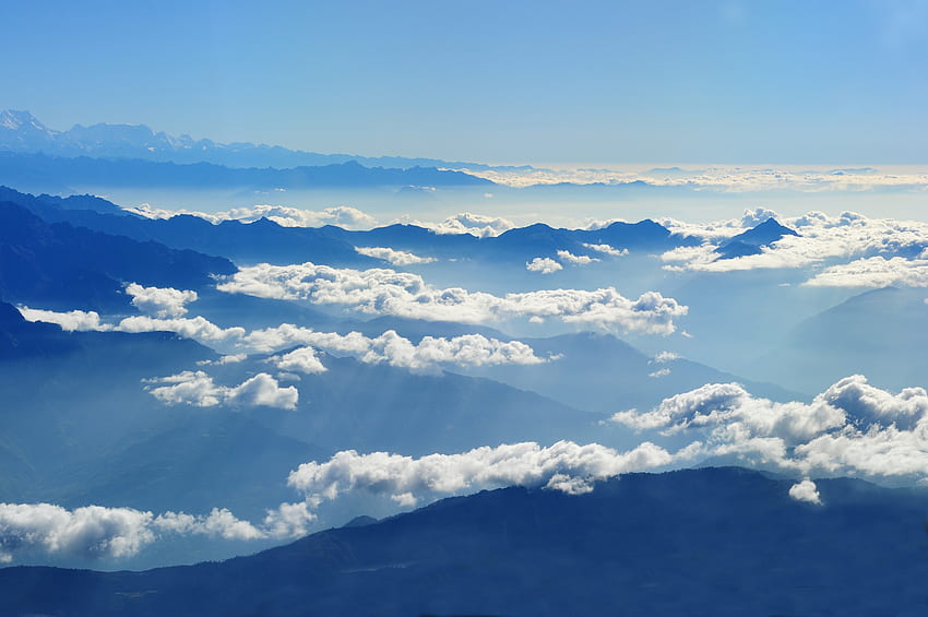 ธรรมชาติ ท้องฟ้า ภูเขา เมฆ วอลล์เปเปอร์ HD