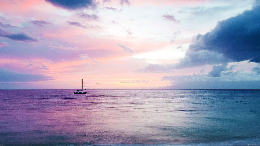 Dreamy Sea Boat Beach. graphy. Pantalla, Aesthetic Sunset HD wallpaper