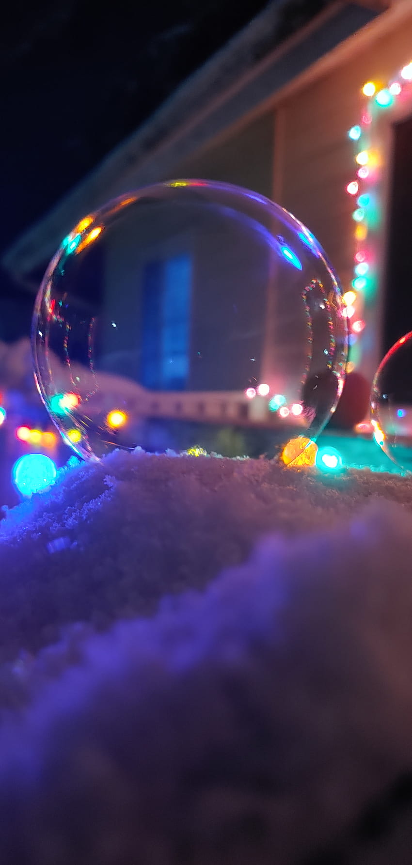 Ice bubbles, magenta, visual effect lighting HD phone wallpaper