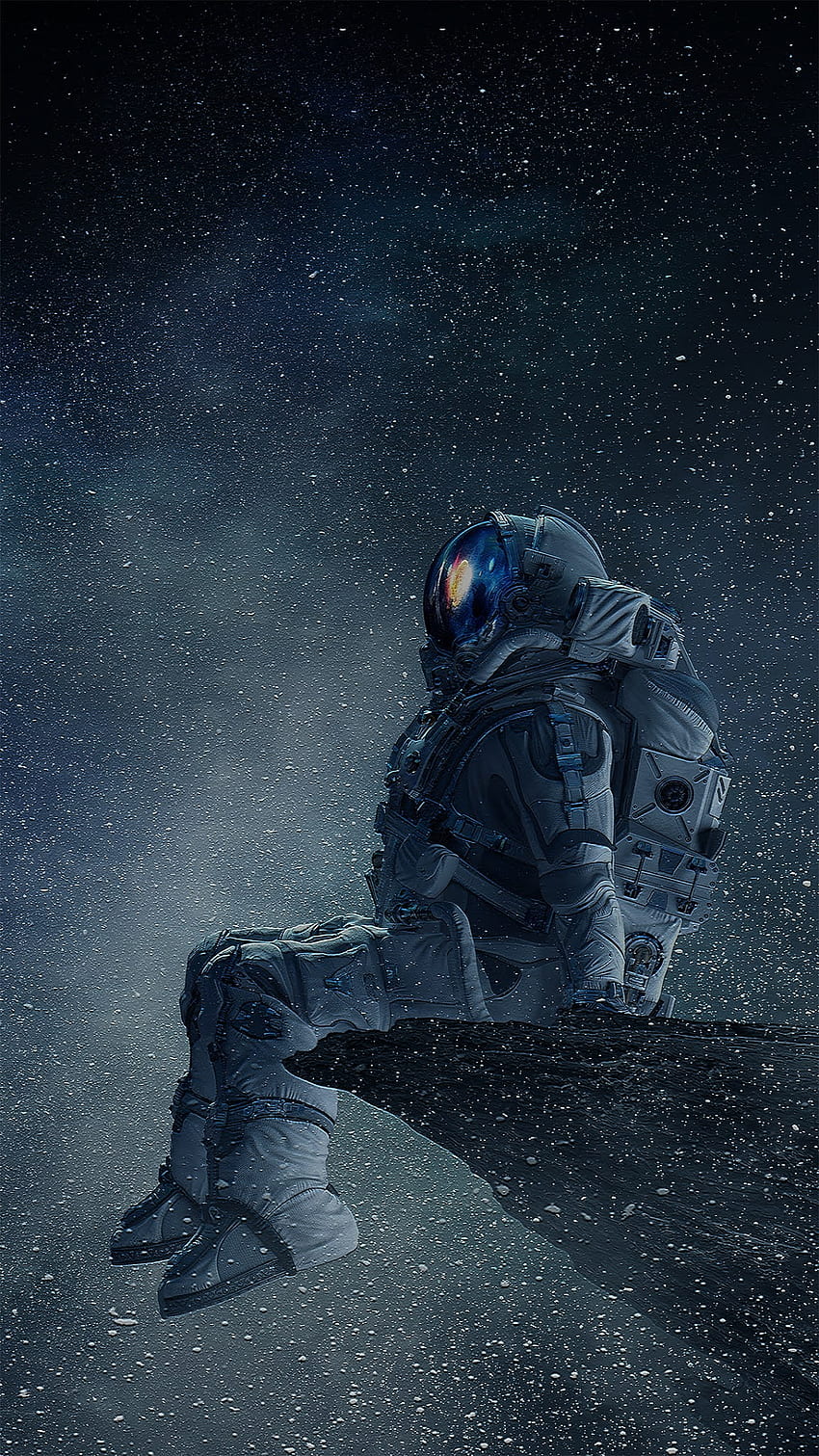 Astronaut, Hang, astronomisches Objekt, Naturmensch, Weltall, Hintergrund - HD-Handy-Hintergrundbild