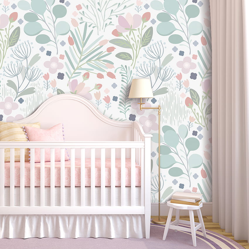 Delicate Blossom Peel and Stick Floral Wallpaper  Rocky Mountain Decals