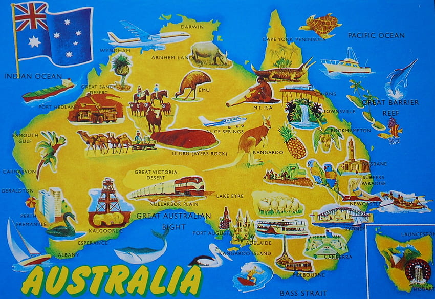 Australia Mapa 14 fondo de pantalla