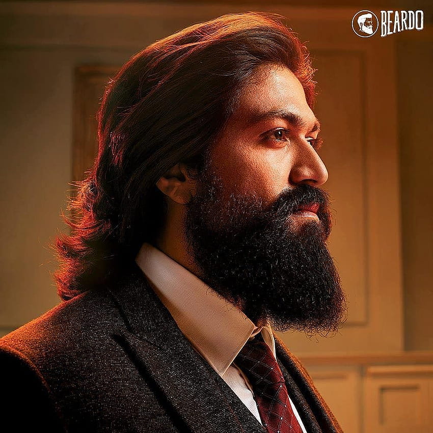 may contain: one or more people and beard. Hair and beard styles, Beard styles, Beard look, Rocky Bhai HD phone wallpaper