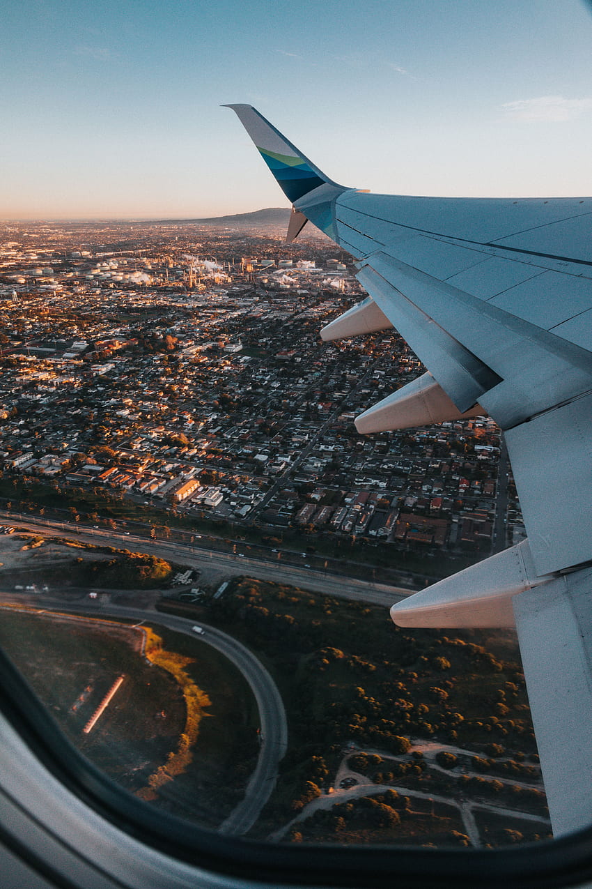 Città, vista dall'alto, varie, varie, panoramica, rassegna, ala, aereo, aeroplano Sfondo del telefono HD
