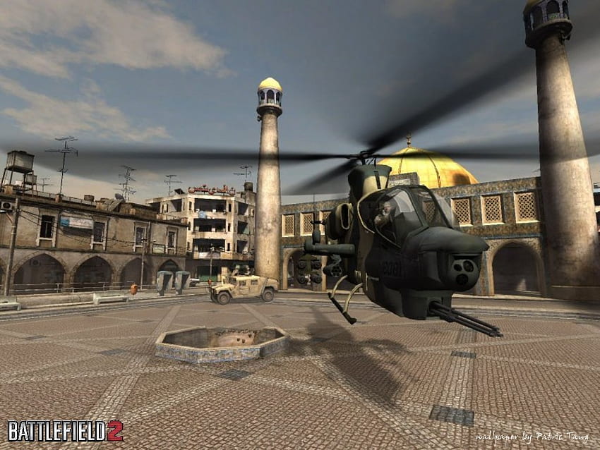 Battlefield 2-Hubschrauber, Battlefield-2, Action, Flugzeug, EA, abstrakt, Hubschrauber, Kampf, Technik, Spiel, Fliege HD-Hintergrundbild