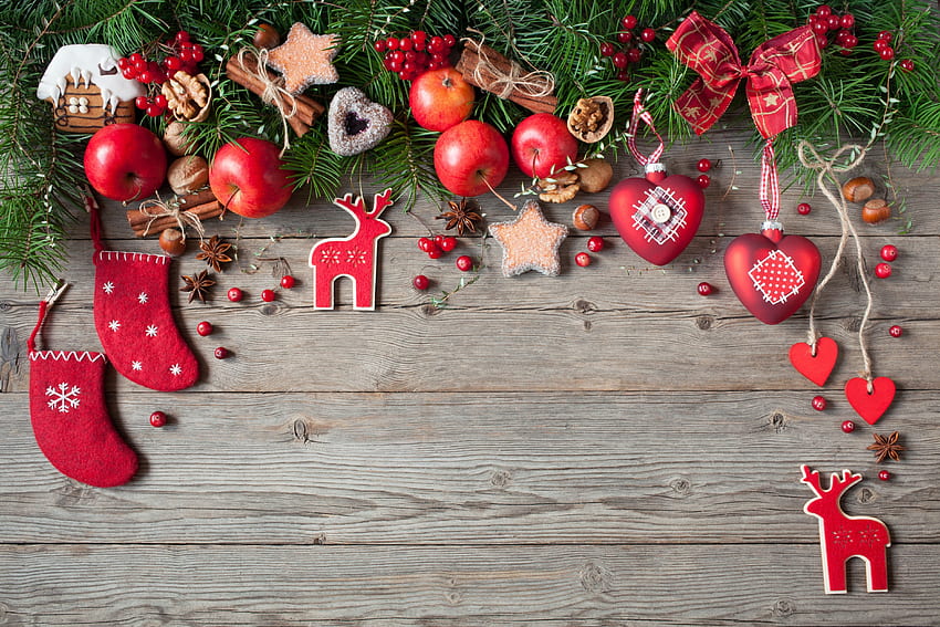 Decorations, holiday, Christmas, 2017 HD wallpaper