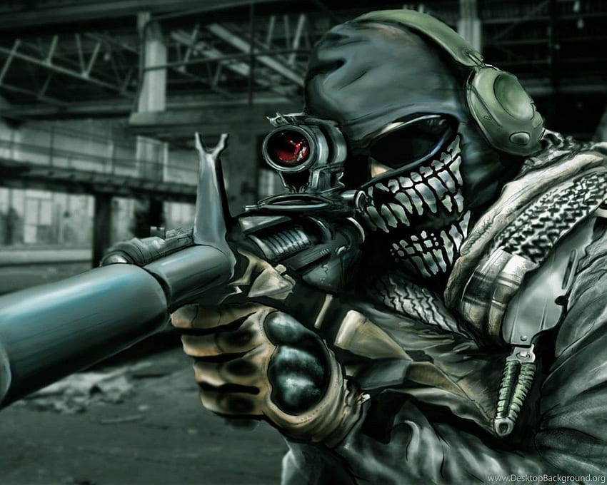 Kabeljau-Geister Call of Duty-Geist-Hintergrund - -, Call of Duty: Ghosts HD-Hintergrundbild