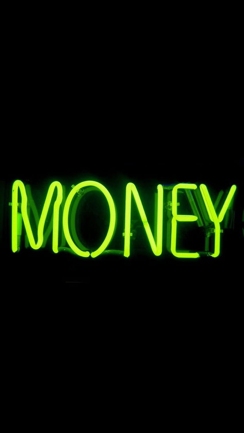 Money green neon sign . Neon quotes, iPhone green, Money iphone, Green LED HD phone wallpaper