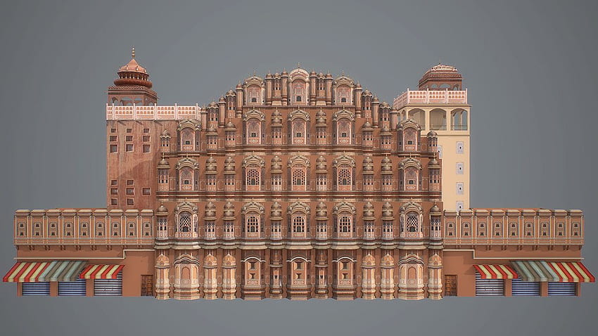 HAWA MAHAL: 3D - Jaipur, Índia papel de parede HD