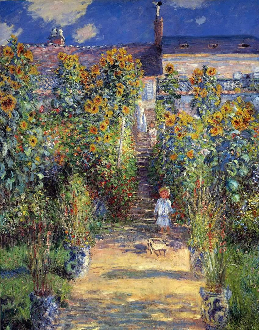 Monets Garden At Vetheuil  Claude Monet HD phone wallpaper  Pxfuel