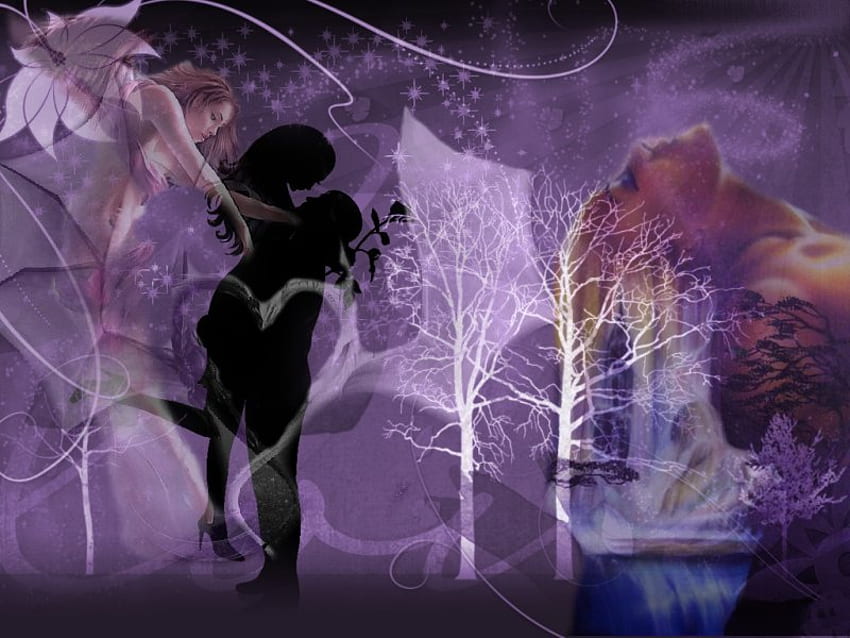 ROmance and Love, purple, romance, desire, love HD wallpaper