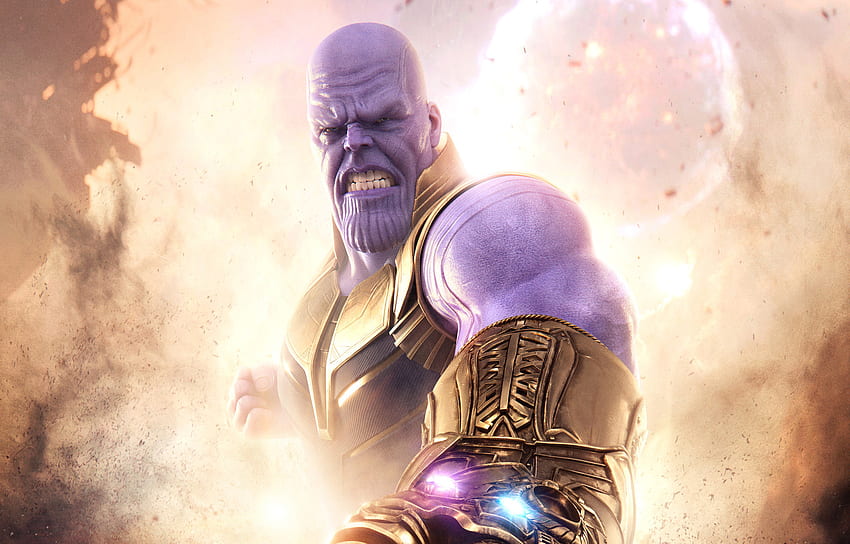 Thanos, penjahat, poster imax, Avengers: perang tak terhingga, 2018 Wallpaper HD