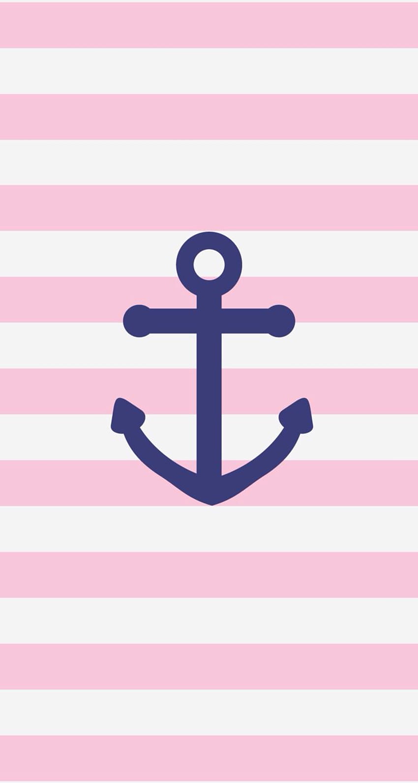 Różowa kotwica marynarki wojennej iPhone ekran blokady tła telefonu, Pink Nautical Tapeta na telefon HD