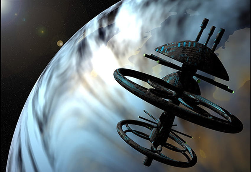 Stasiun Gaia, stasiun luar angkasa, sains, fantasi, seni, imajinasi, teknologi, luar angkasa Wallpaper HD