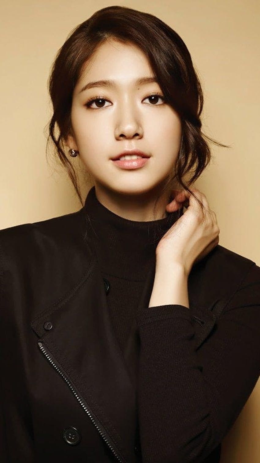 Park Shin Hye Choi Tae Joon, vestido preto, visual quente Papel de parede de celular HD