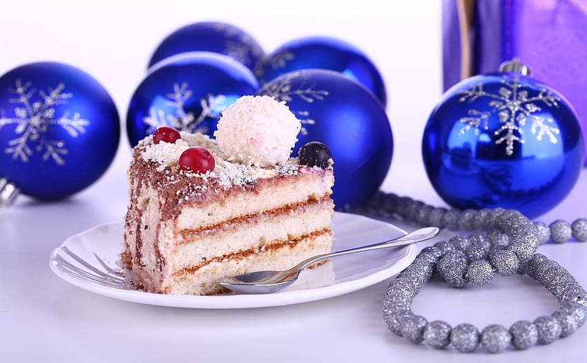 Vacanze, capodanno, vacanze, torta, decorazioni natalizie, dolcetto Sfondo HD