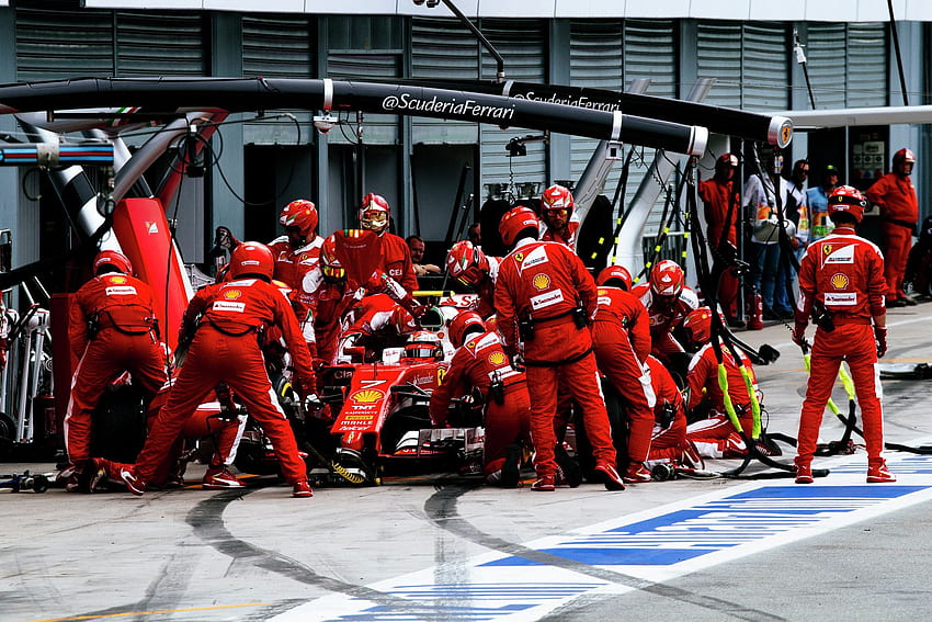 Ferrari F1 Pit Stop HD wallpaper