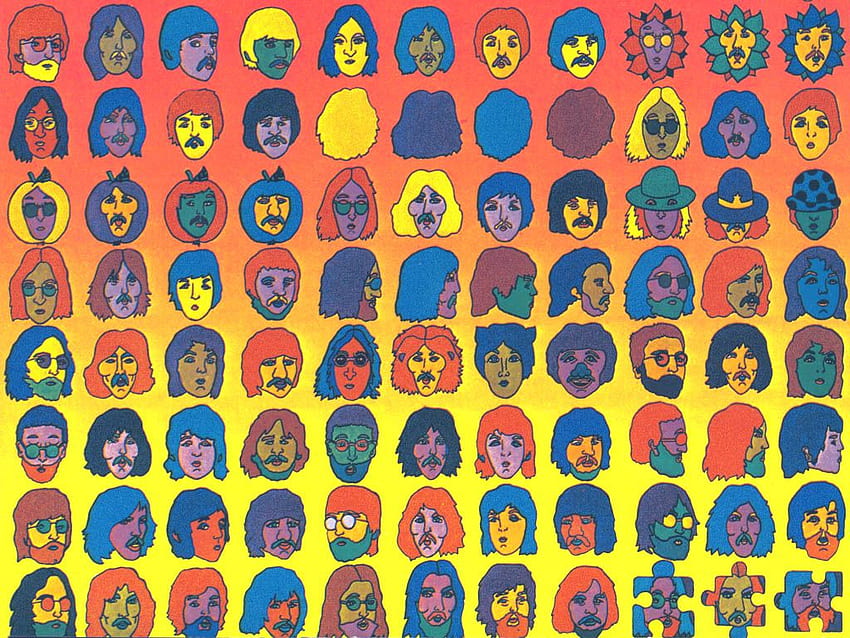The Beatles - 70'lerin Hippisi - - - Tip, The Beatles Psychedelic HD duvar kağıdı