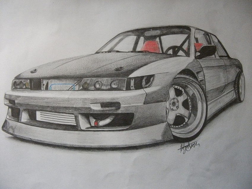 Nissan Silvia s13 drift, Draw Drift Cars papel de parede HD