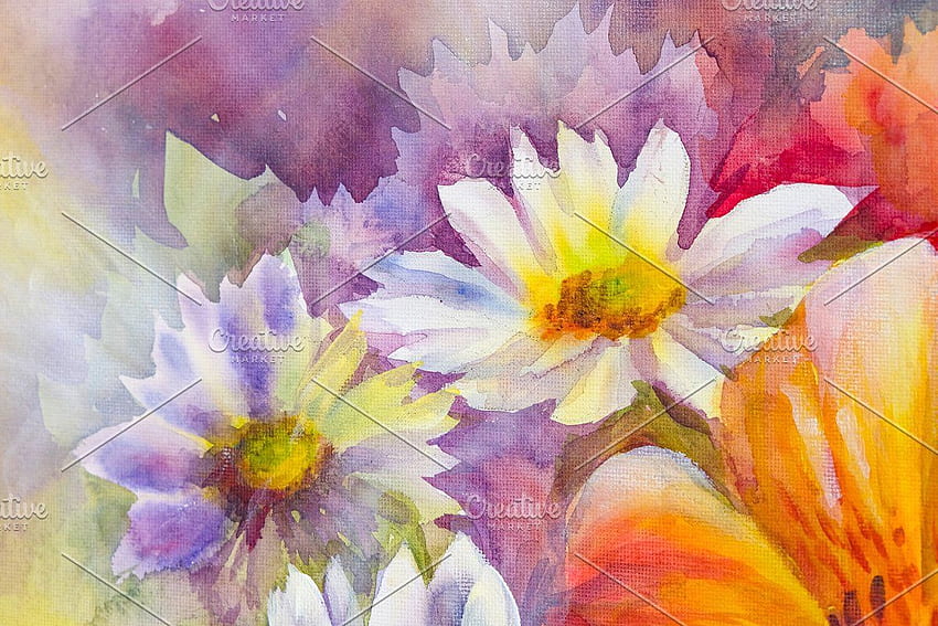 Bright bouquet of spring flowers oil. Easter drawings, Spring flowers, Painting, Spring Flowers Watercolor HD wallpaper