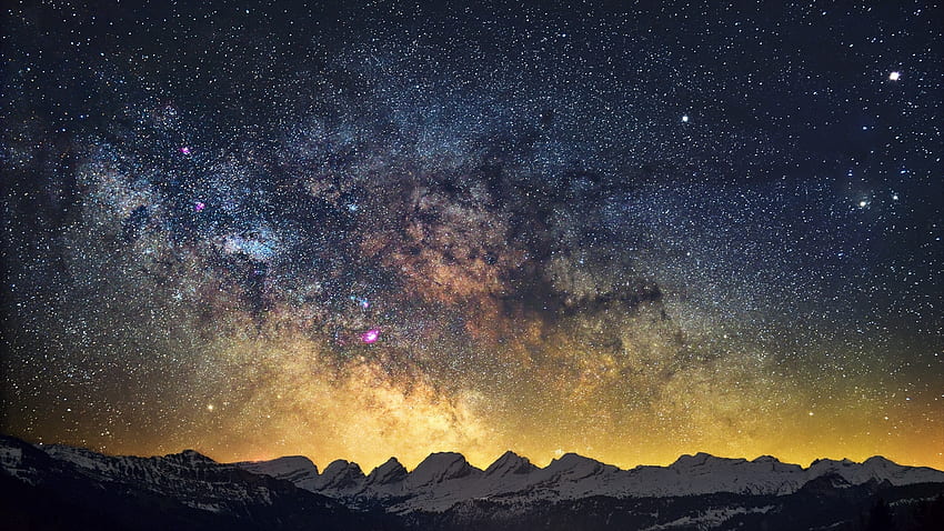 Milchstraße, Weg, Galaxie, Planet, Mond, Natur, Sterne, Sonne, Milchig HD-Hintergrundbild