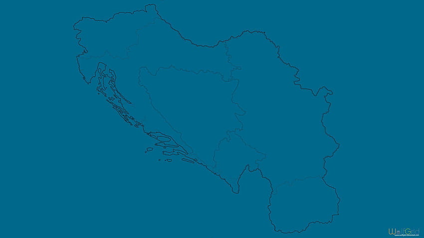 Minimalismus, Karte, Jugoslawien / und mobiler Hintergrund HD-Hintergrundbild
