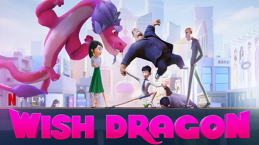 Wish Dragon Oryginalny film Netflix Tapeta HD