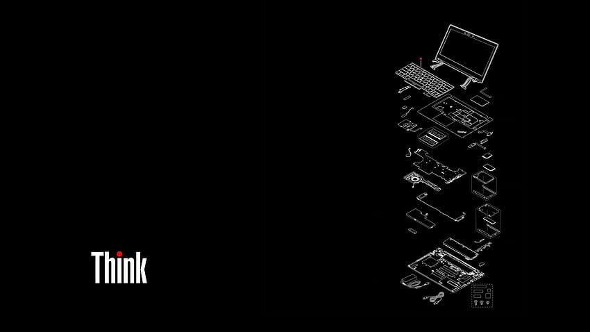 Explodiertes ThinkPad: T480 und X280: Thinkpad, ThinkPad-Logo HD-Hintergrundbild