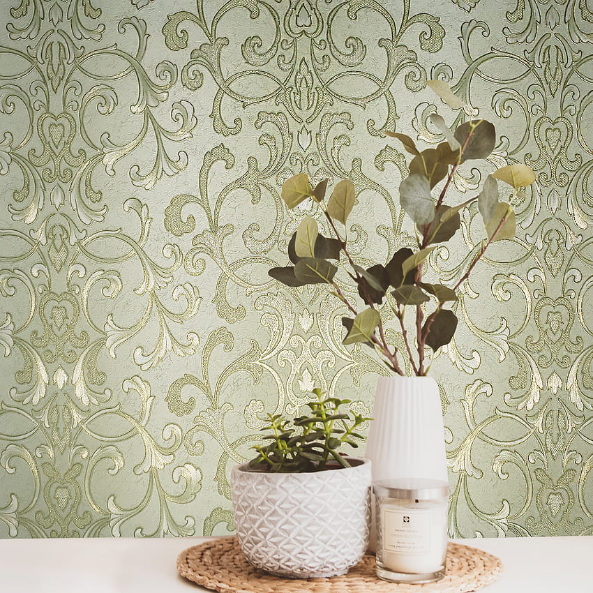 04 Green Lime Victorian – Wallcoveringsmart, Green Victorian HD phone wallpaper