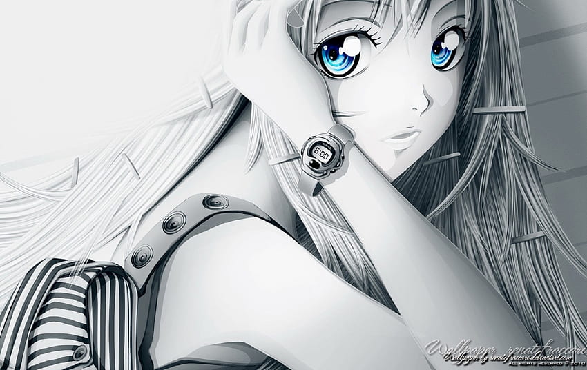 Anime drawings black and white HD wallpapers | Pxfuel