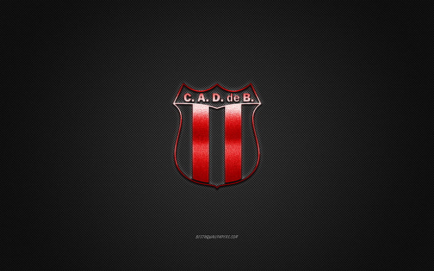 Defensores de Belgrano, Argentine football club, red logo, gray carbon ...