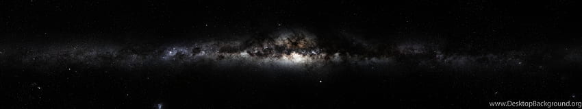 Milchstraße, Weltraum, Galaxie, dreifacher schirm / dunkler dreifacher Monitor HD-Hintergrundbild