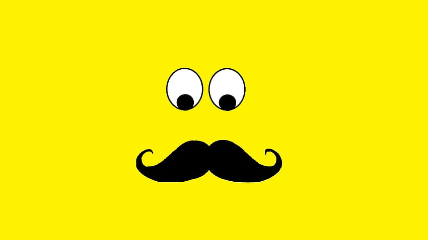 żółty facet z wąsami, wąsy Tapeta HD