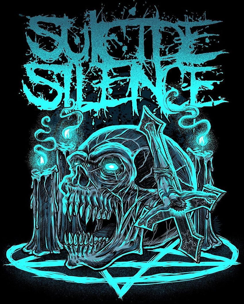 Logotipo de silencio suicida fondo de pantalla del teléfono