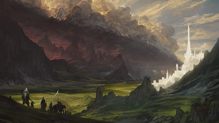Произведения на изкуството от Средната земя като фон: Толкиенфен, Исенгард HD тапет