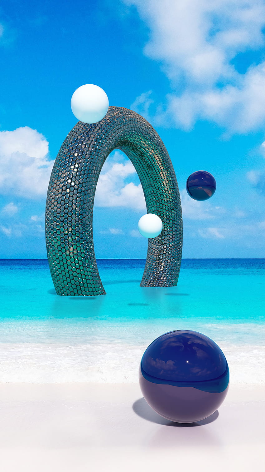 SU 03, 3d, balls, beach HD phone wallpaper | Pxfuel