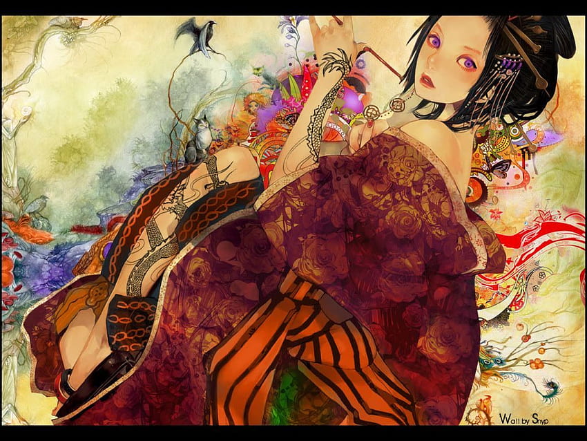 Used in personas (not my own work). art. Geisha, Japanese Yakuza Female Art HD wallpaper
