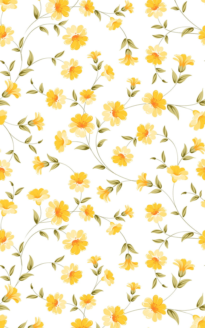 katyanartさんの2021年のFiverrでの公開プロフィール。 Flowery , Phone , iPhone yellow, Yellow Floral Pattern HD電話の壁紙