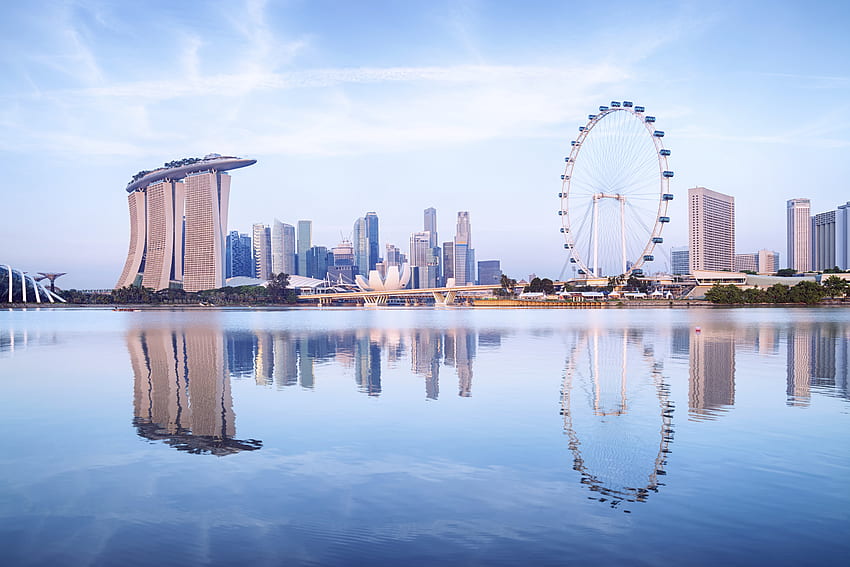 Marina Bay Sands Singapore , Singapore Day HD wallpaper