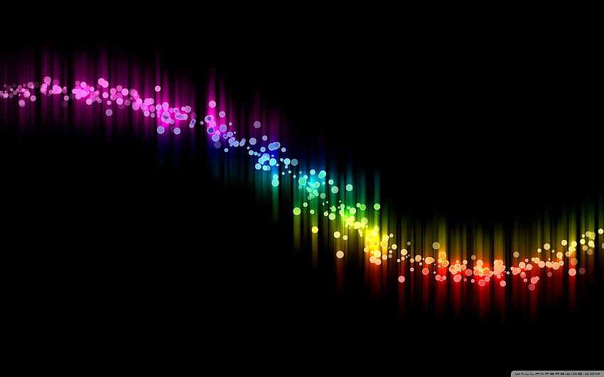 Black Rainbow - พื้นหลังสีดำและสีรุ้ง วอลล์เปเปอร์ HD