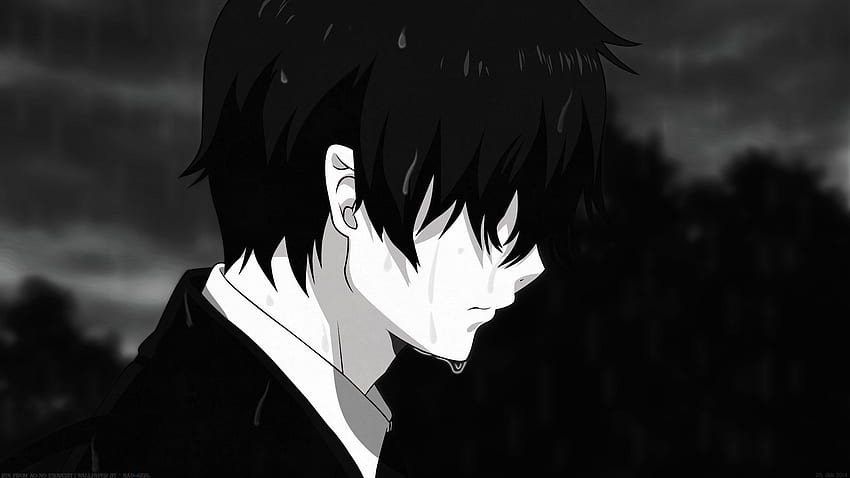 Sad Anime Boy, Depressed Girl HD wallpaper