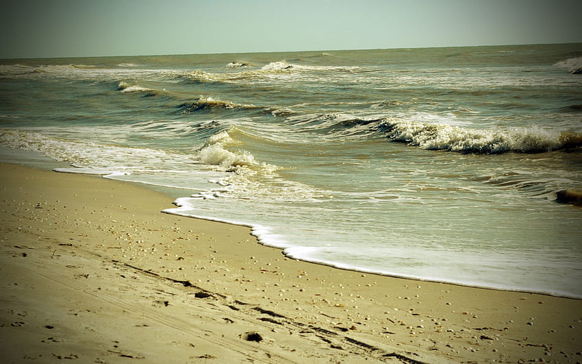 Natura, woda, morze, plaża, piasek, ocean, brud Tapeta HD