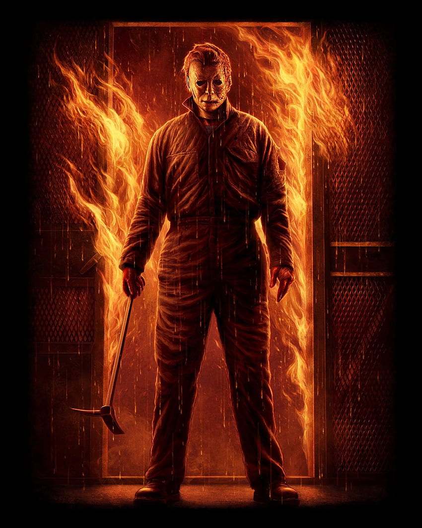 HALLOWEEN KILLS Michael Myers Camiseta de película de terror de Halloween - Trapos de miedo fondo de pantalla del teléfono