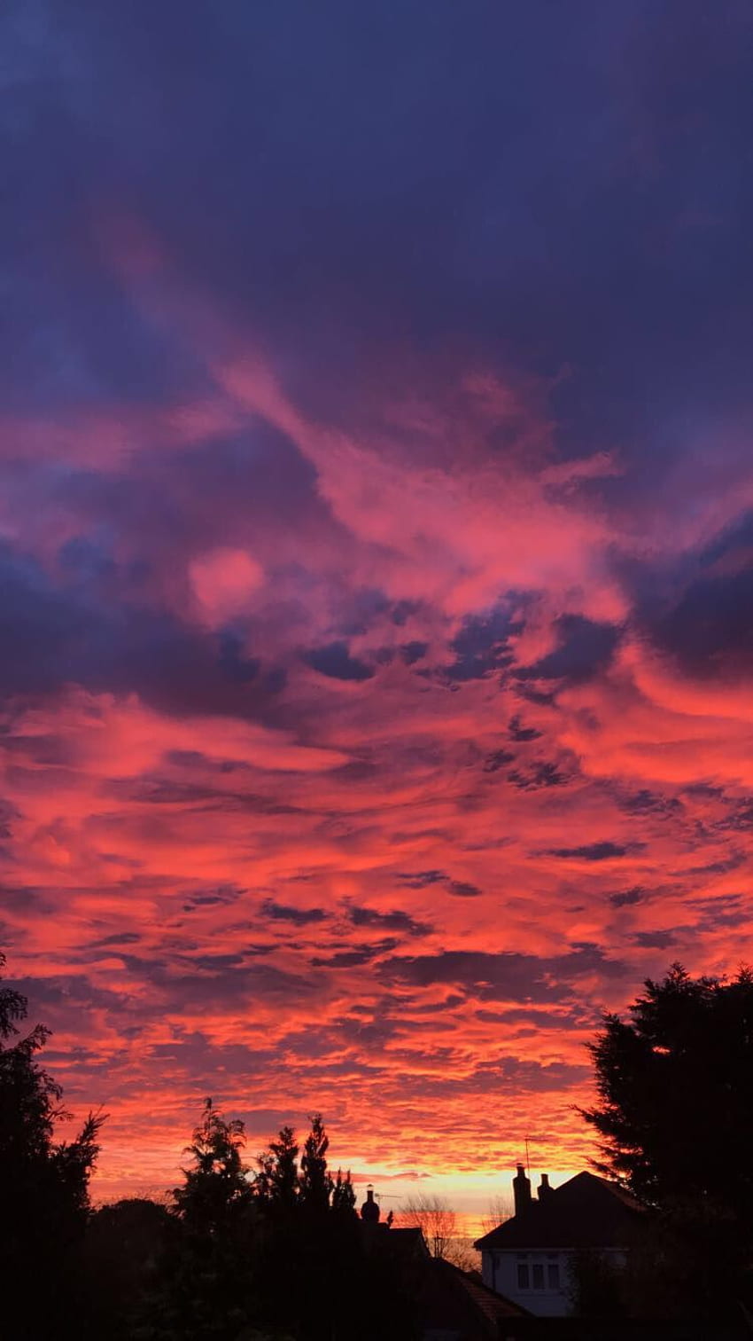 Sunset Aesthetic Sky, Pink Sunrise HD phone wallpaper