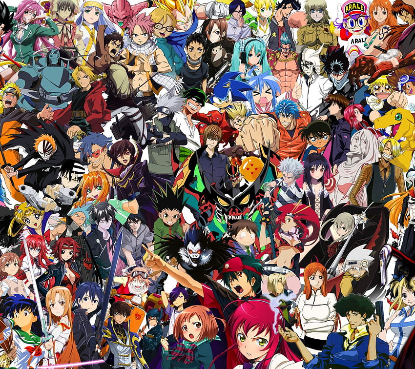 Anime-Kombination, alle Anime zusammen HD-Hintergrundbild