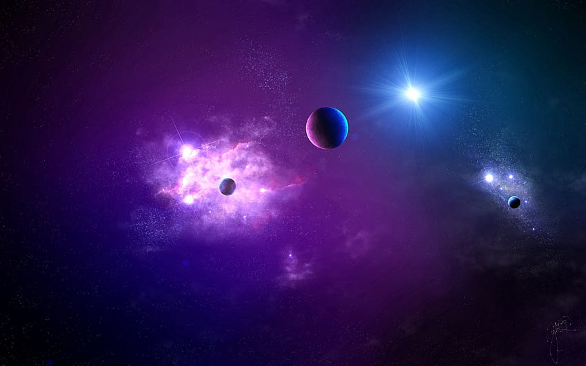 Universum, Glanz, Licht, Galaxie, Planet HD-Hintergrundbild