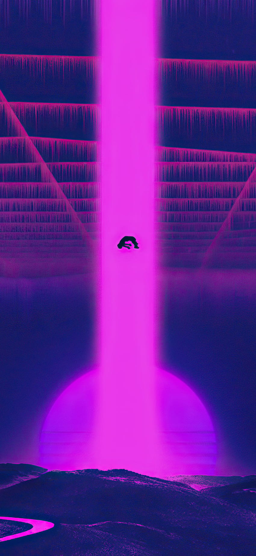 Vaporwave Falling Down iPhone XS, iPhone 10, iPhone X , , Background