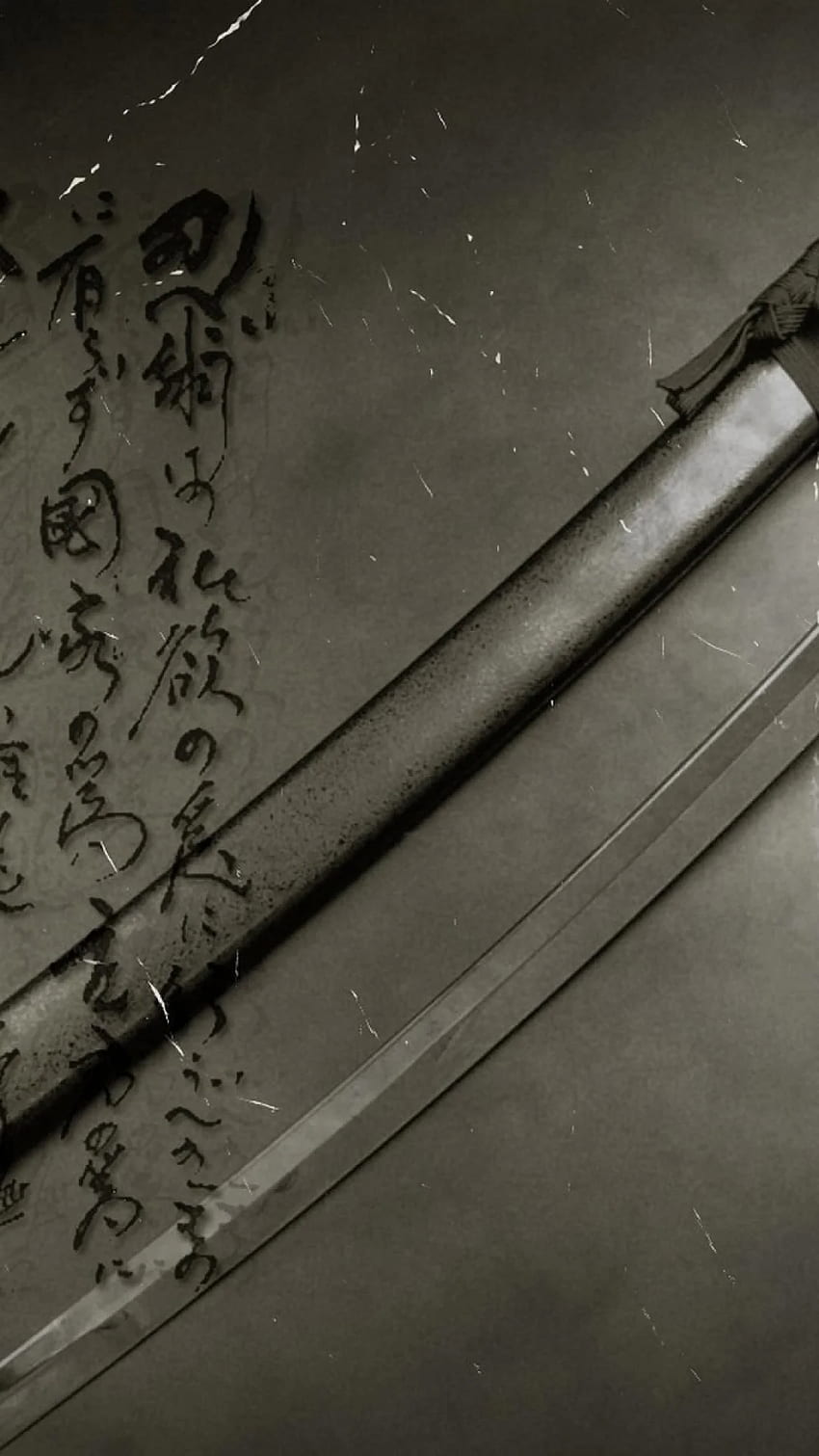 忍者刀灰色サムライ日本語漢字剣碑文 HD電話の壁紙